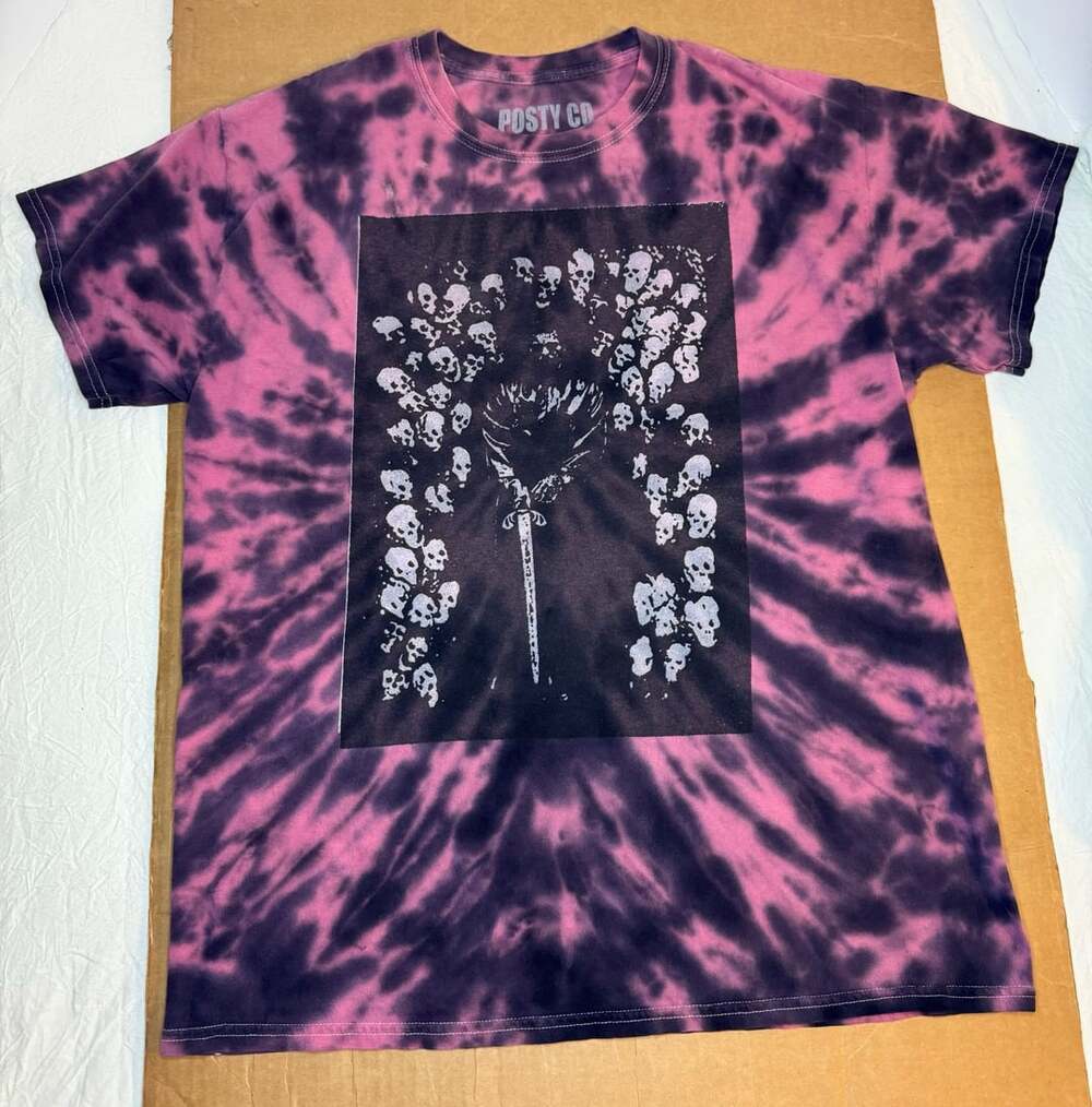 Post Malone Posty Co Hollywood's Bleeding Tour Tie Dye T-Shirt Size L